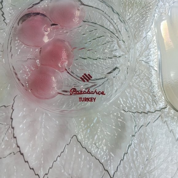 Glass Serving Tray with Colored Fruit Motif, made by Pasabahce in Turkey - Picture 2 of 11